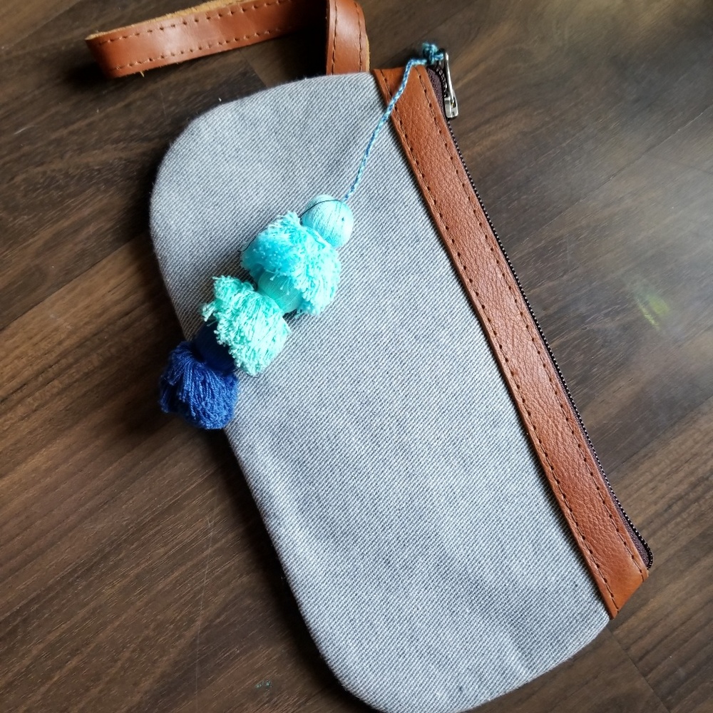 **sold** Nwot Nena & Co denim clutch